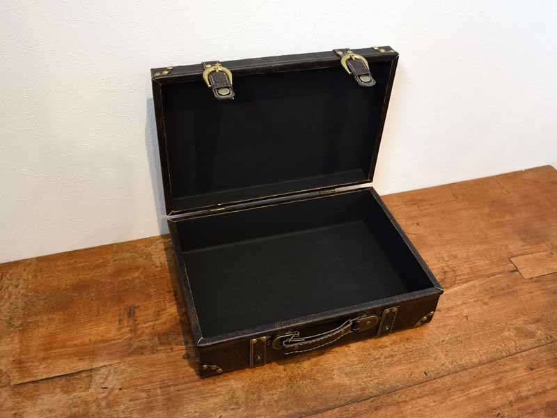 楽天市場】レザー トランクボックス バックル トランク アンティーク