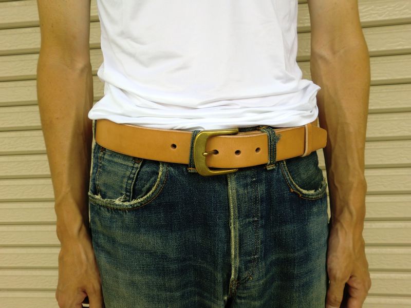 楽天市場】幅45mm 5mm極厚 多脂革 ベルト 《お好みのバックルに