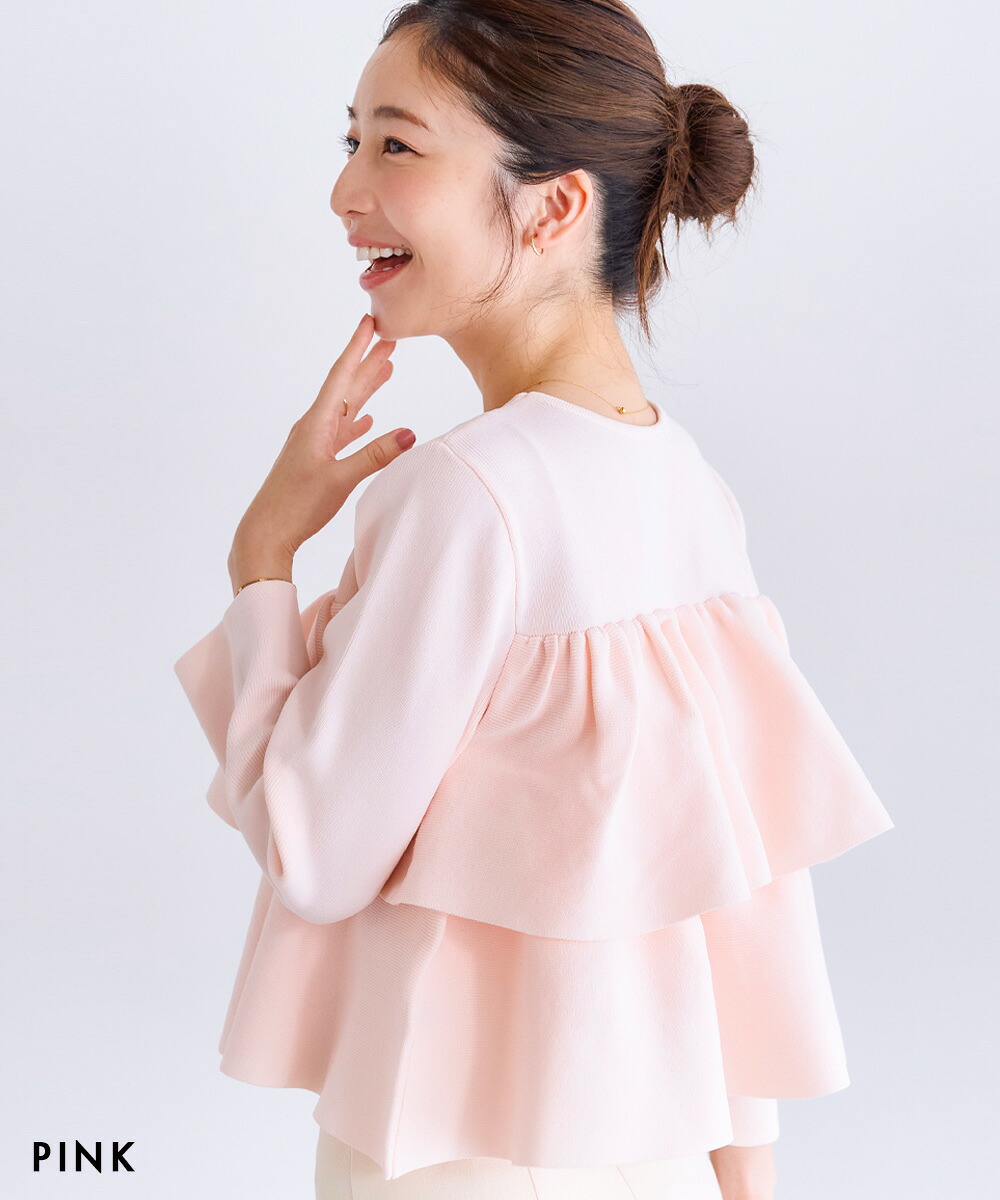 楽天市場】クロップドフレアニット ｜ブラウス トップス フレア フリル