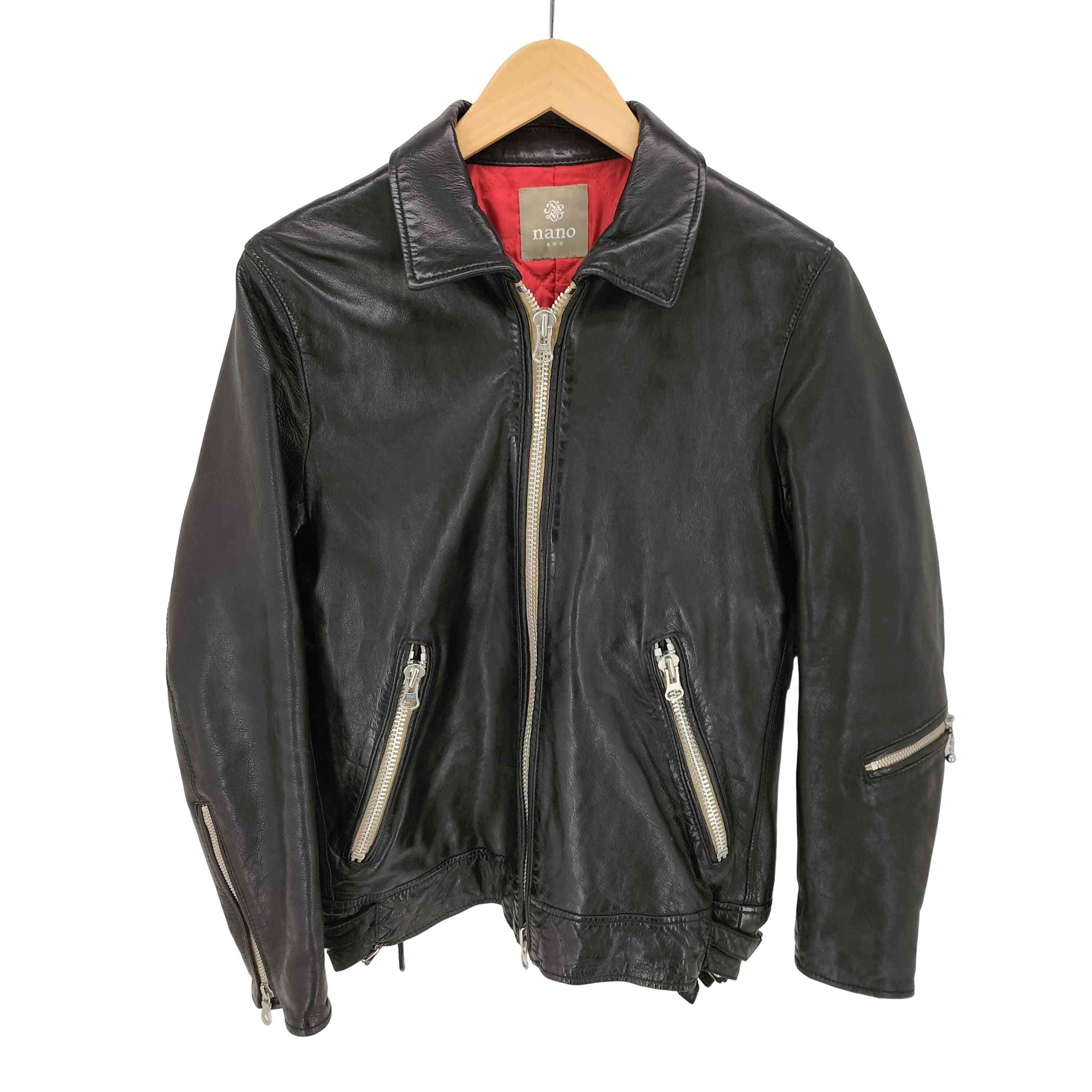 楽天市場】∴ラムレザーシングルライダース nano universeの通販