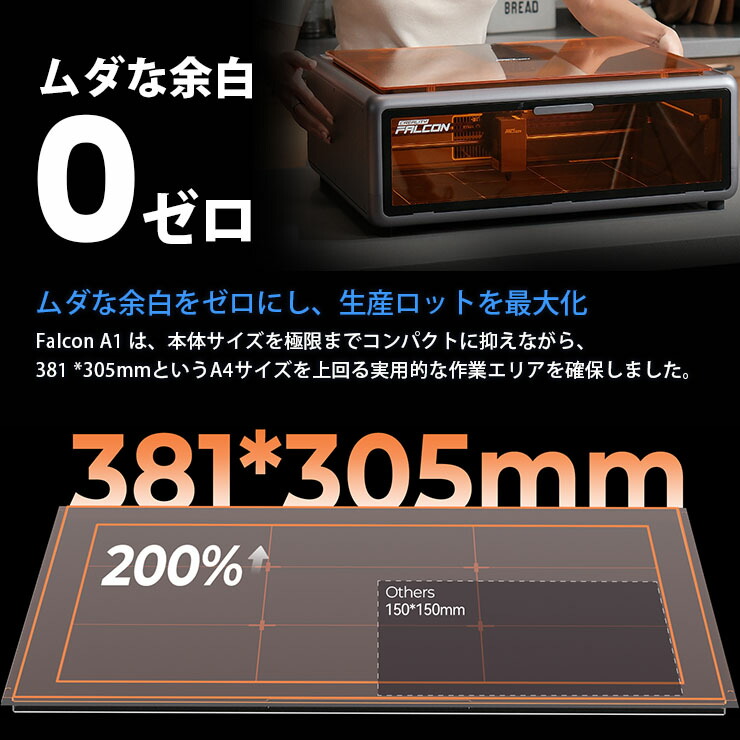 楽天市場】Creality Falcon-A1-10W レーザ彫刻機 10W 彫刻範囲 305