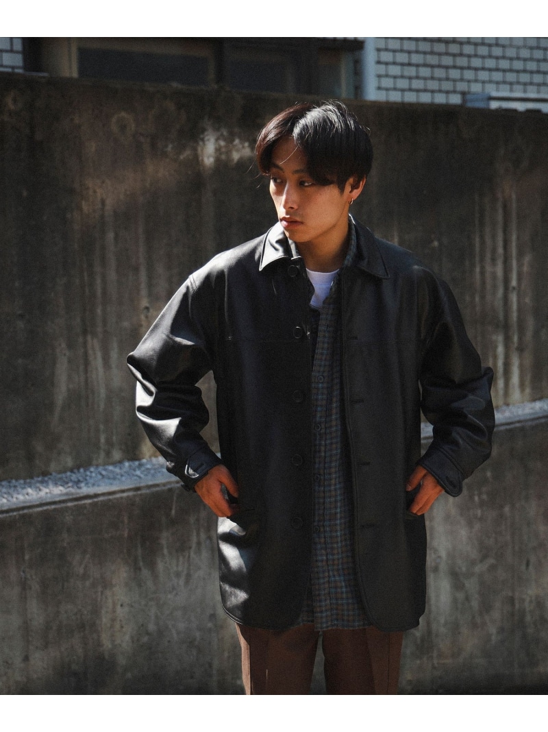 楽天市場】BEAMS / レザー カーコート ブルゾン BEAMS ビームス メン