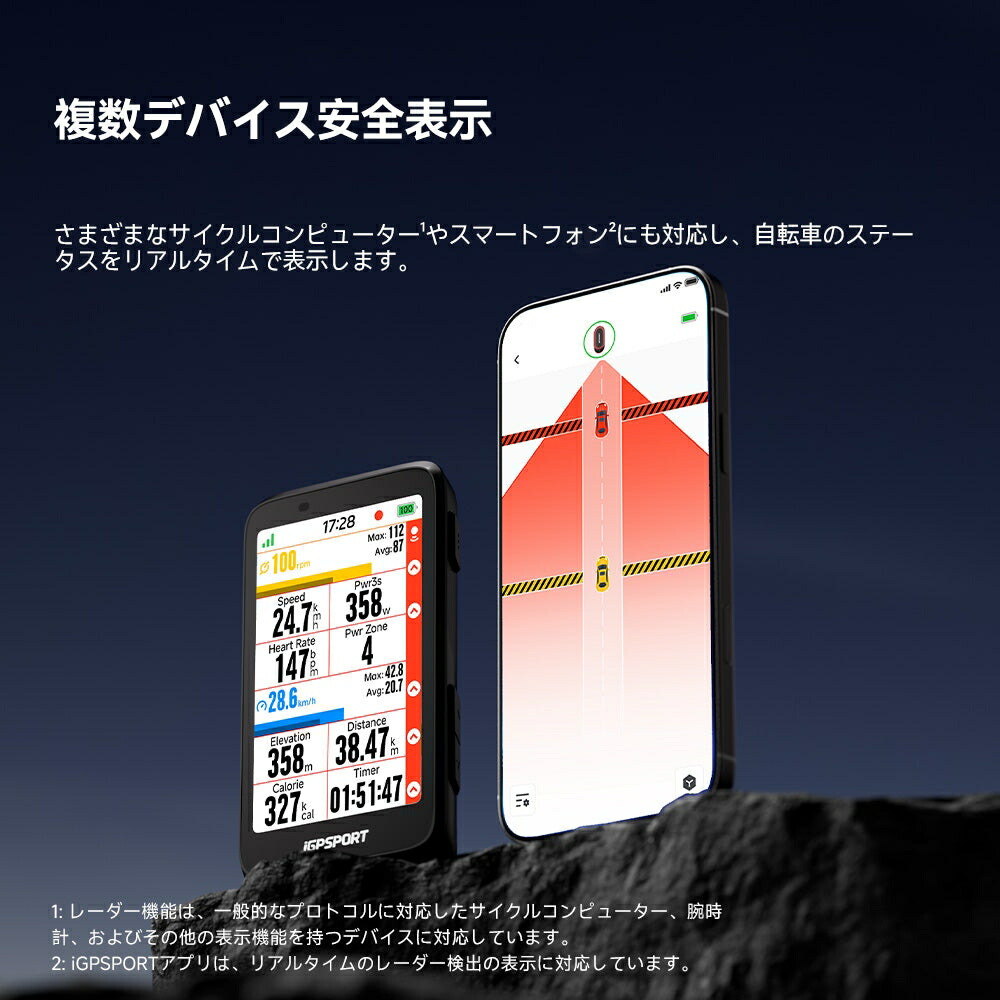 楽天市場】iGPSPORT リアライト SRmini スマートレーダーテールライト