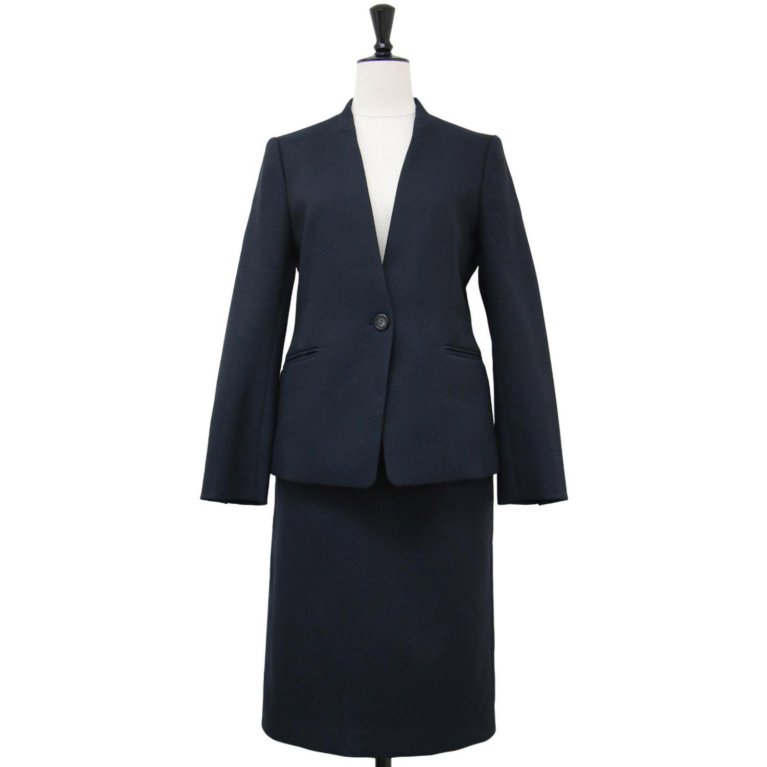 楽天市場】PLST プラステ ネイビー 紺 ジャケット S / スカート XS