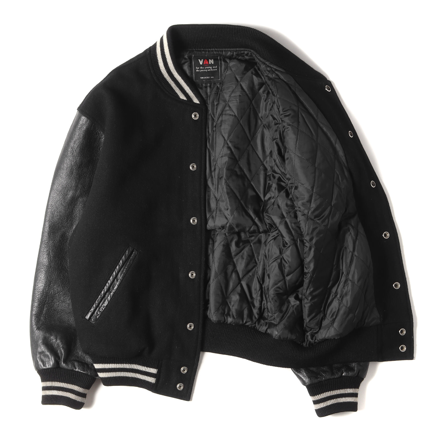 楽天市場】VAN ヴァン ジャケット サイズ:L 80s ワッペン付き 袖レザー