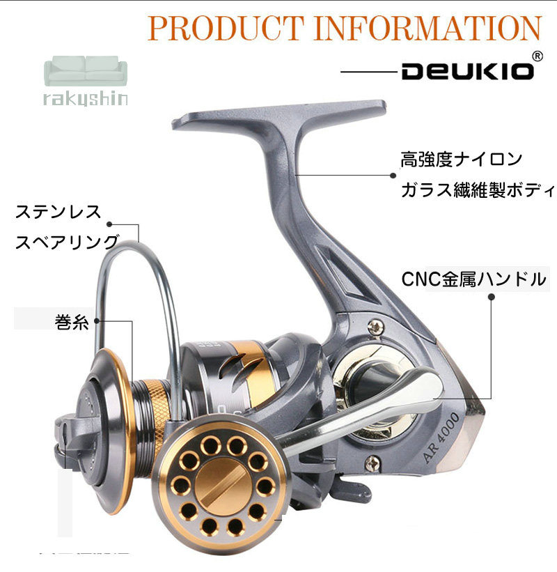 楽天市場】【送料無料】スピニングリール 釣り具 釣具 AR2000番 3000番