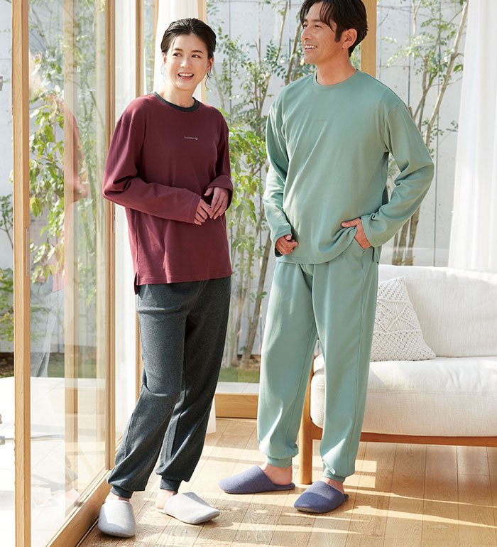 楽天市場】パジャマ メンズ 肌に優しい綿100％なめらかスムース