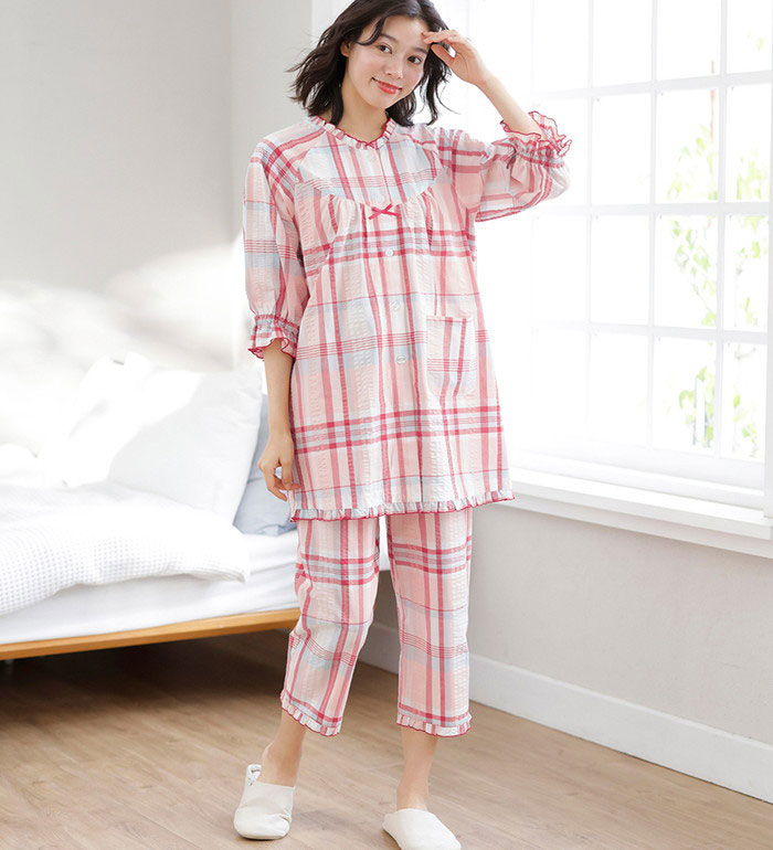 楽天市場】ルームウェア レディース サラッと涼感、綿100％サッカー