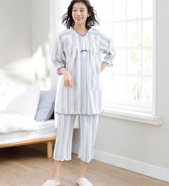 楽天市場】ルームウェア レディース サラッと涼感、綿100％サッカー