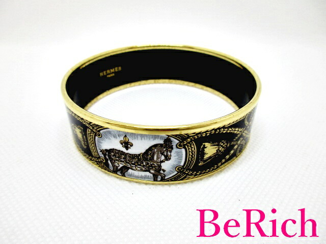 楽天市場】エルメス HERMES バングル エマイユ GM 馬 ホース 七宝 焼き