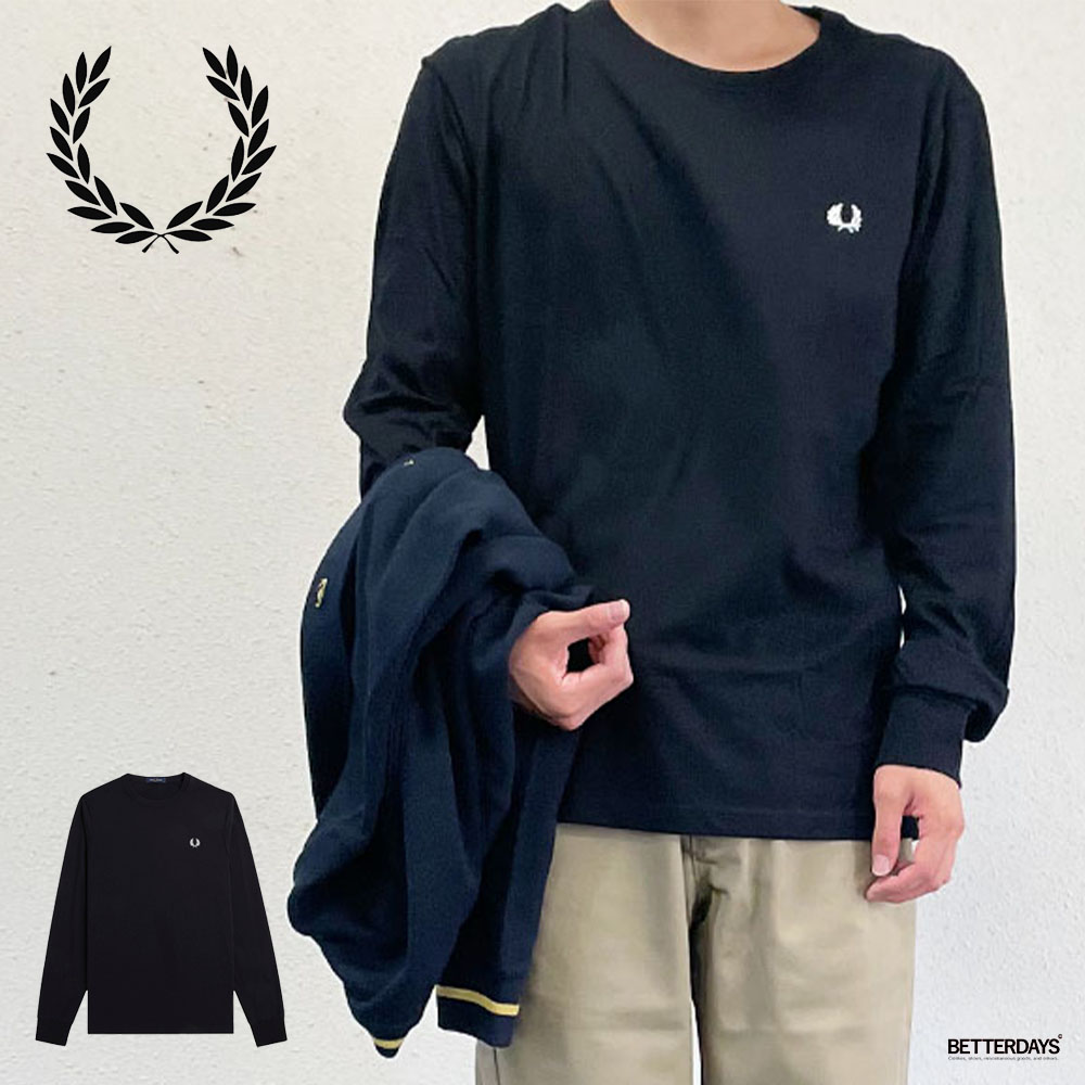 楽天市場】ロングTシャツ メンズ フレッドペリー クルーネック 長袖