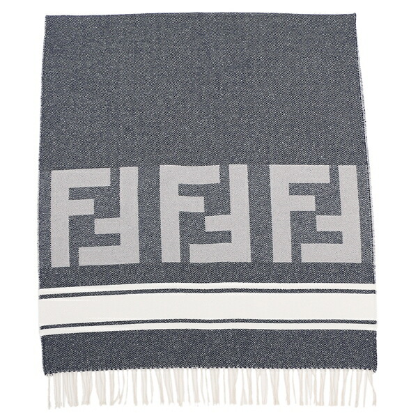 楽天市場】フェンディ タオル ビーチタオル FFロゴ ネイビー ホワイト