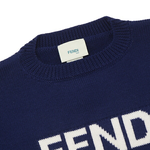 楽天市場】フェンディ 子供服 ニット セーター ネイビー ホワイト