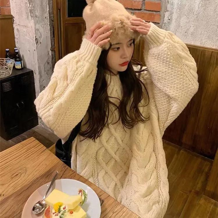 楽天市場】 ニット ニットセーター ニットトップス ざっくり編み