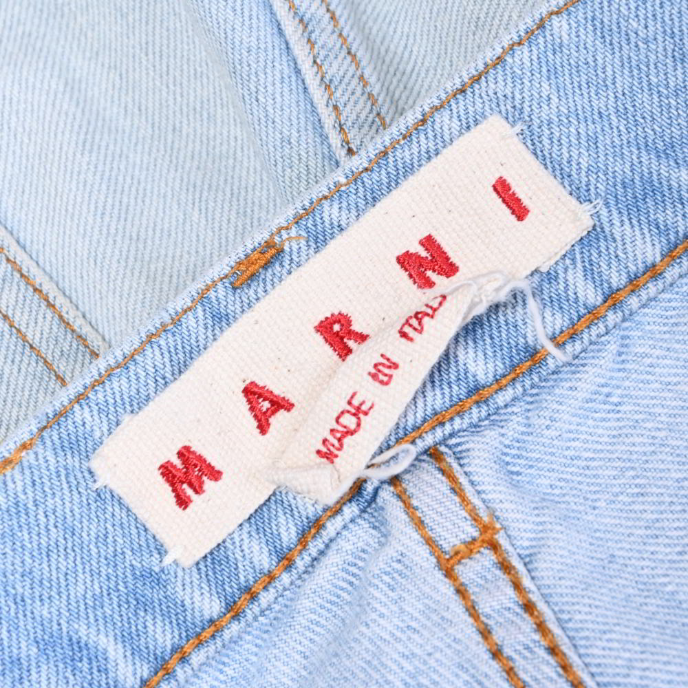 楽天市場】MARNI デイジー パッチ カットオフ デニム パンツ 38 ブルー