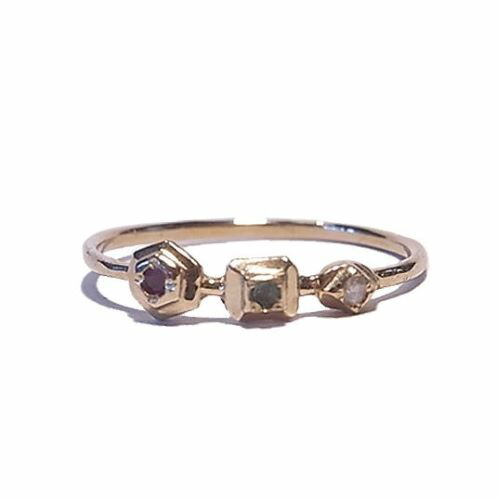 楽天市場】Rusty Thought Multi Chaton Ring 3 stones. : C-G