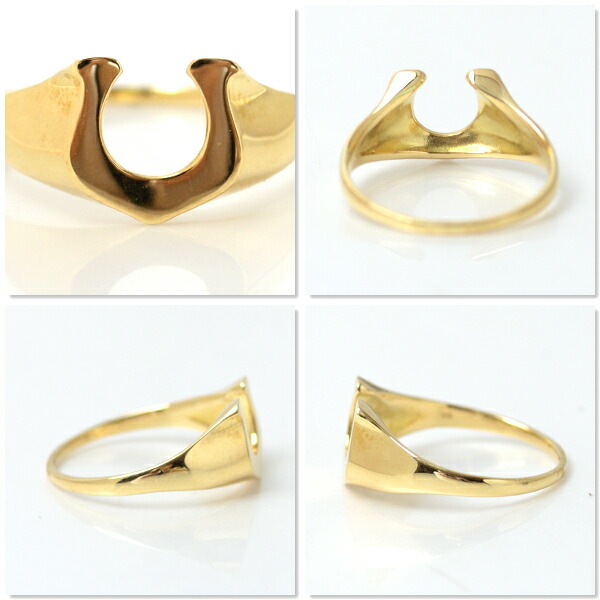 楽天市場】18金 リング 指輪 k18リング 18金 ゴールドリング K18 馬蹄