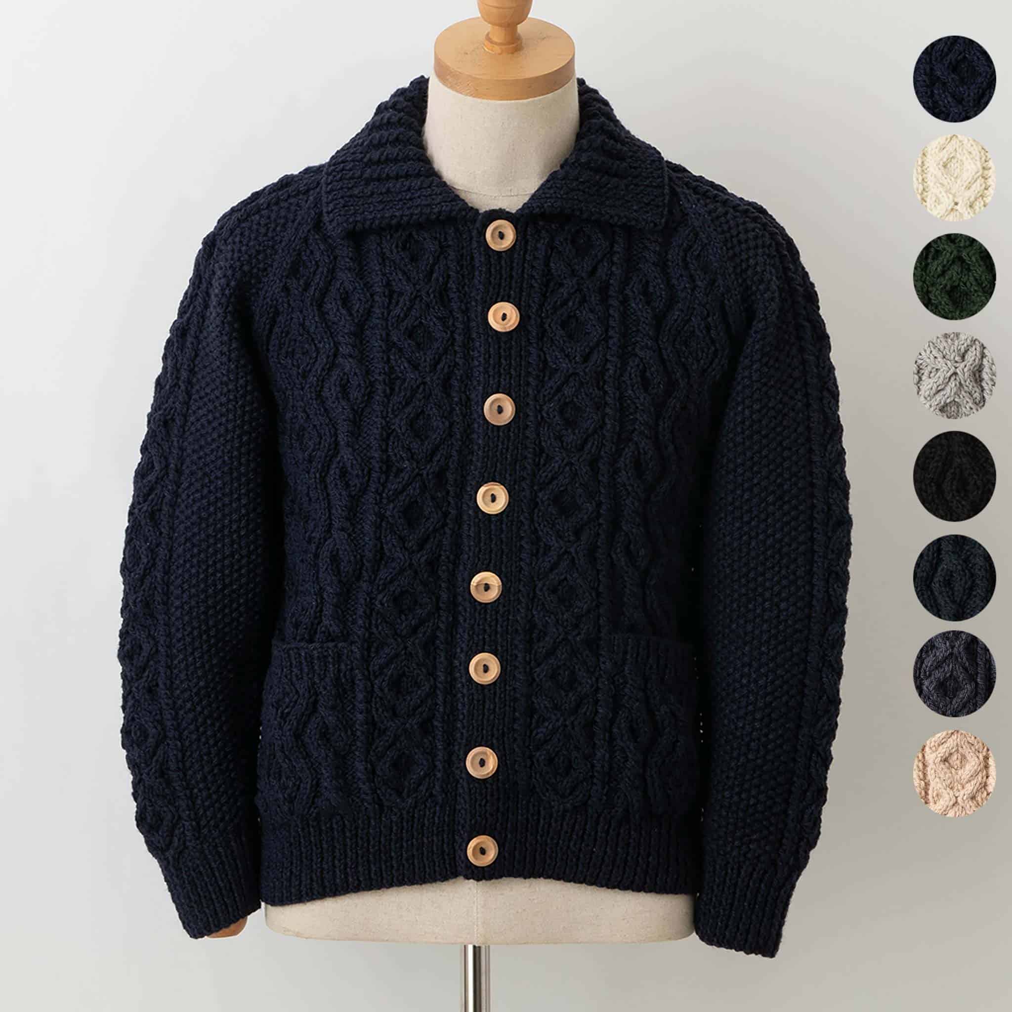 楽天市場】インバーアラン INVERALLAN 長袖ニットカーディガン ARAN