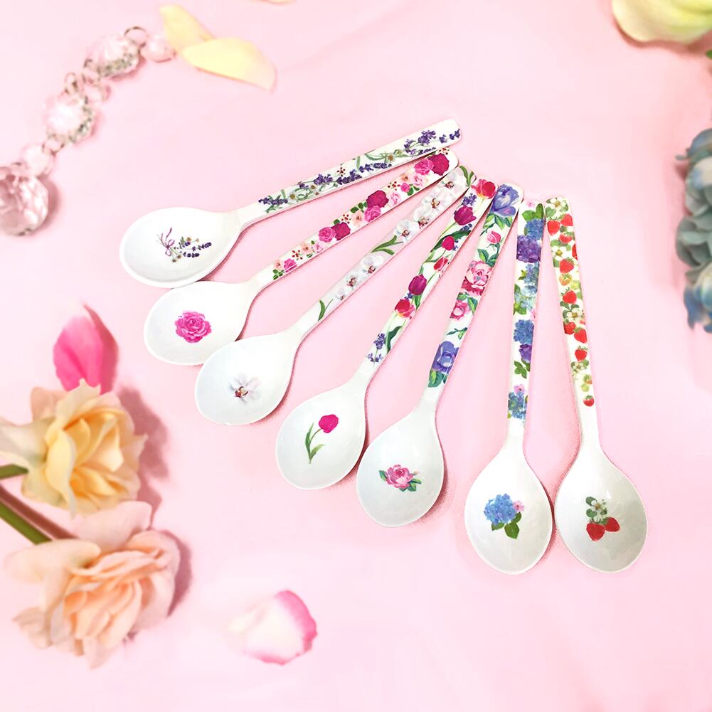 楽天市場】コーヒースプーン 【 花 】 メラミン 食器 花柄 あじさい