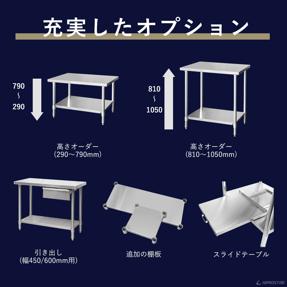 楽天市場】ステンレス 作業台 業務用 調理台 600×600×800 板厚1.2mm