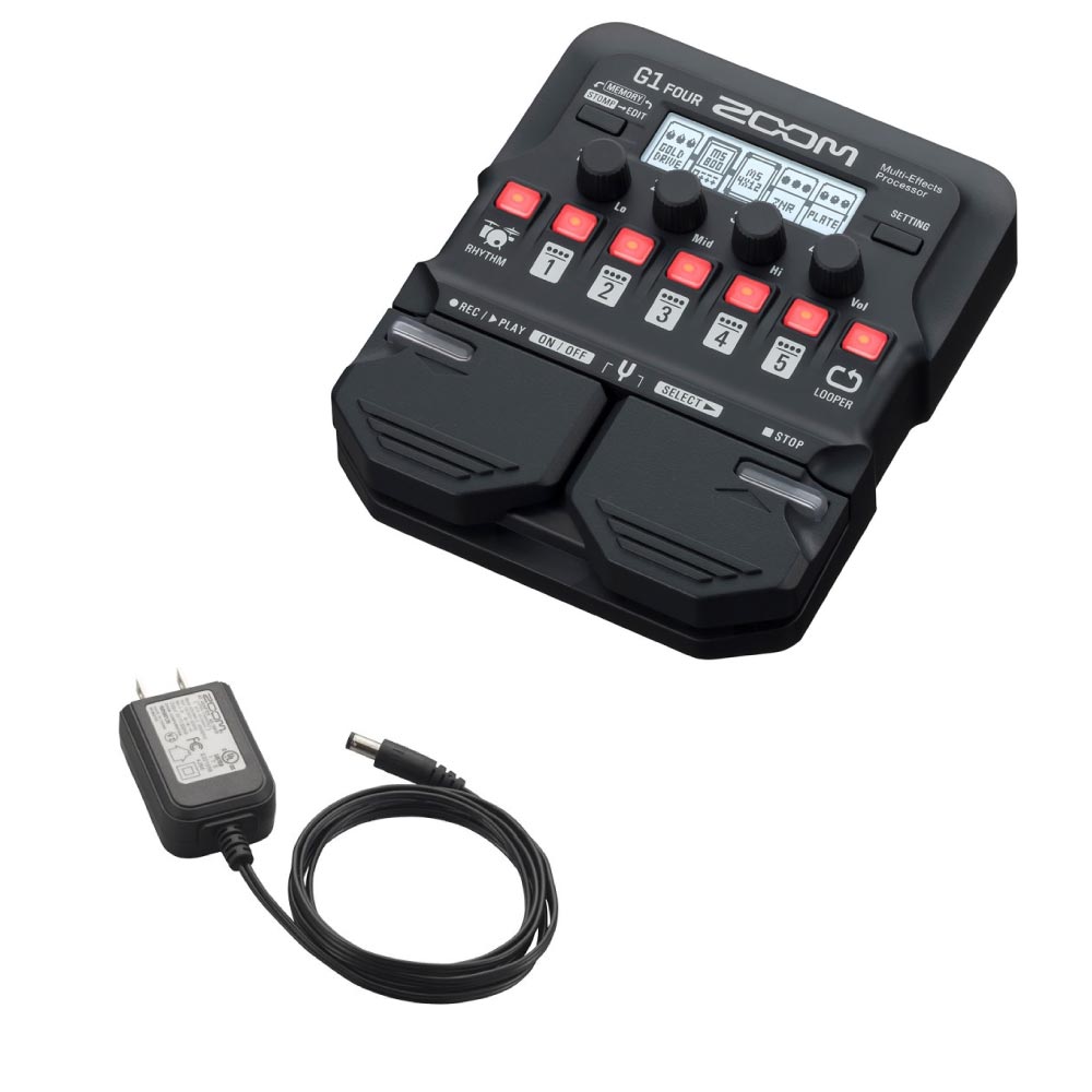 楽天市場】ZOOM G1 FOUR ギターマルチエフェクター 専用アダプター付き