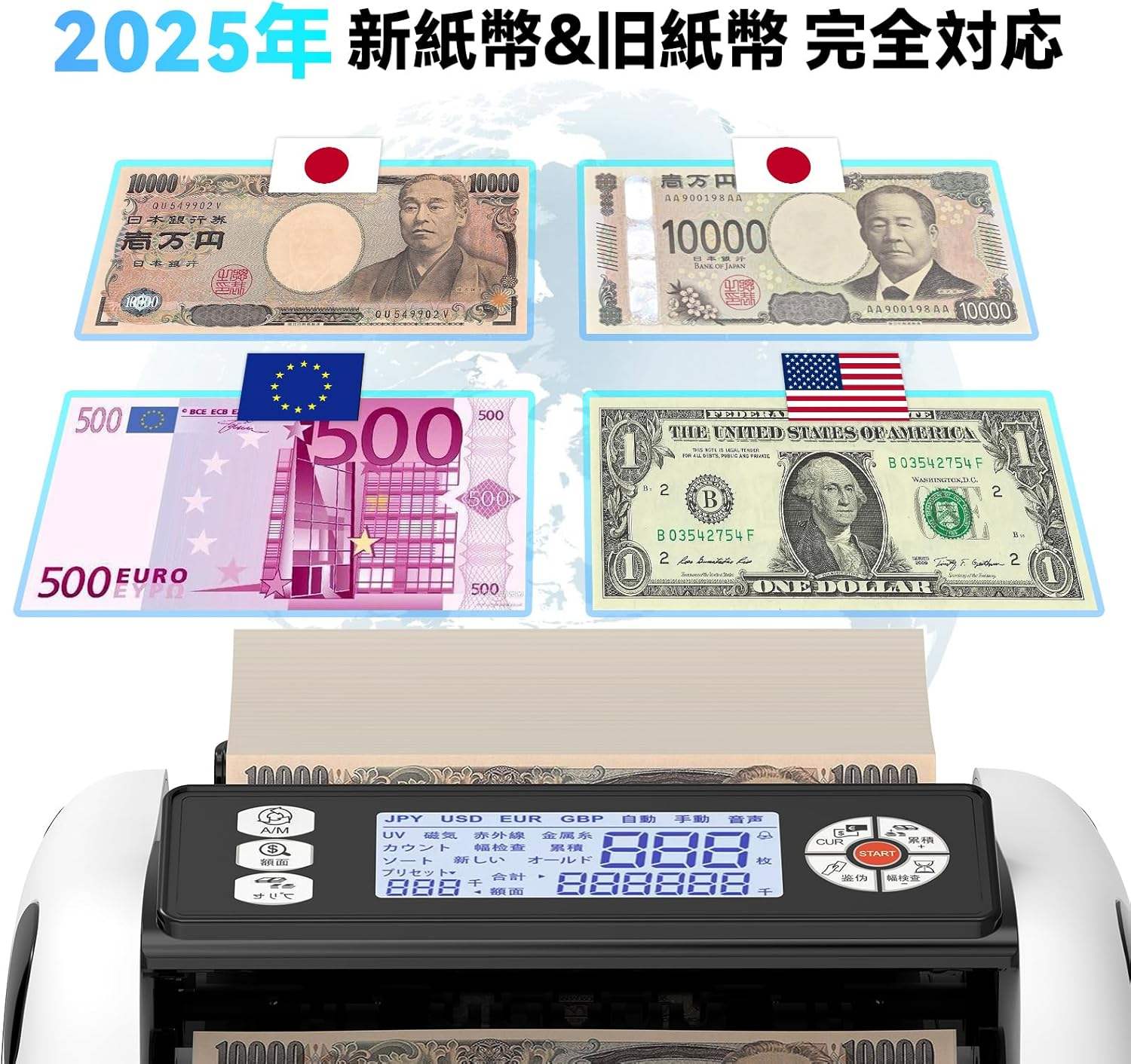 楽天市場】紙幣カウンター【2025新紙幣対応・日本専用】マネー