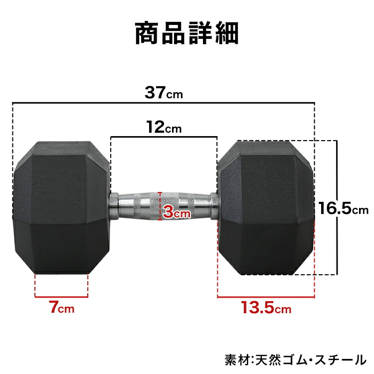 楽天市場】【新生活応援！】ダンベル 25kg 2個セット 合計 50kg ラバー