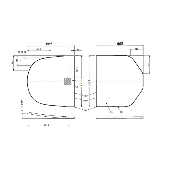 楽天市場】【EKKS4NKAA21WN】TOTO 風呂ふた 1400YRラクカル蓋2枚 部品