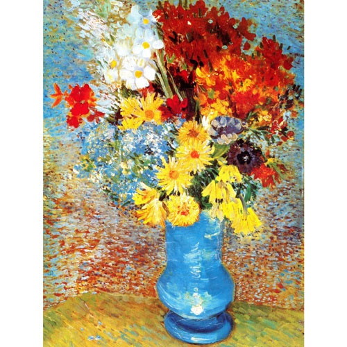 油彩画 花瓶の花 【静物】 額装 肉筆画 メイドイン オーストリア 即決