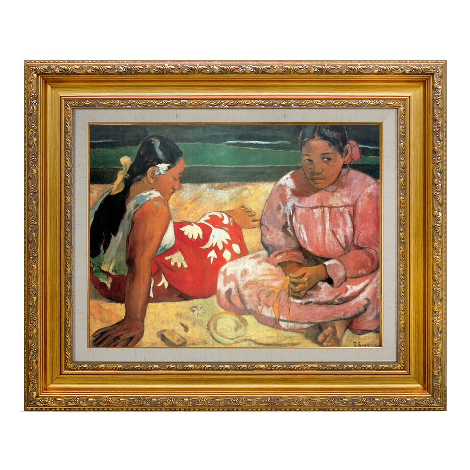 楽天市場】絵画 F6号 ゴーギャン 「タヒチの女 浜辺にて」 複製画 世界