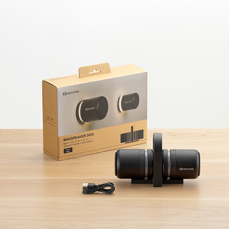 楽天市場】リズム ポータブルスピーカー MAGSPEAKER DUO Bluetooth