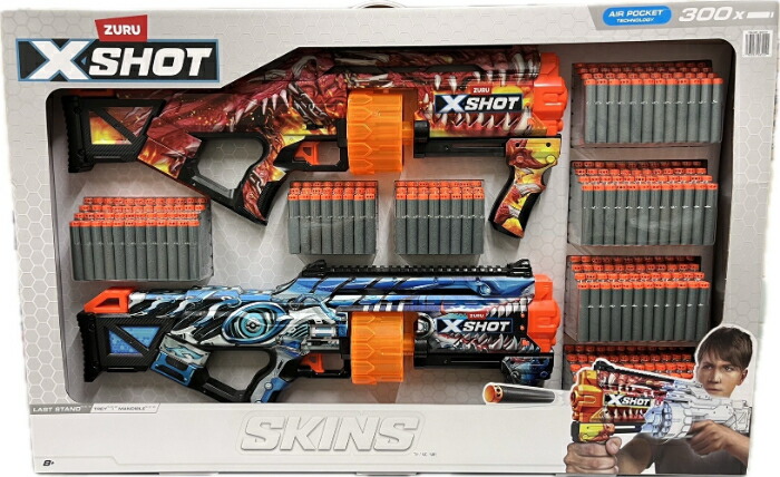 楽天市場】ZURU X SHOT SKINS ﾀﾞｰﾂ 300本入 おもちゃ プレゼント