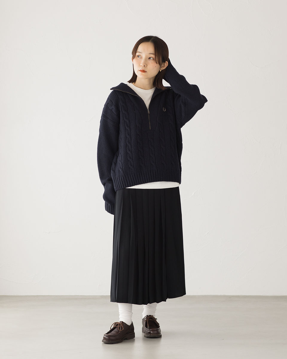 楽天市場】フレッドペリー ハーフジップ ケーブル ニット ジャンパー