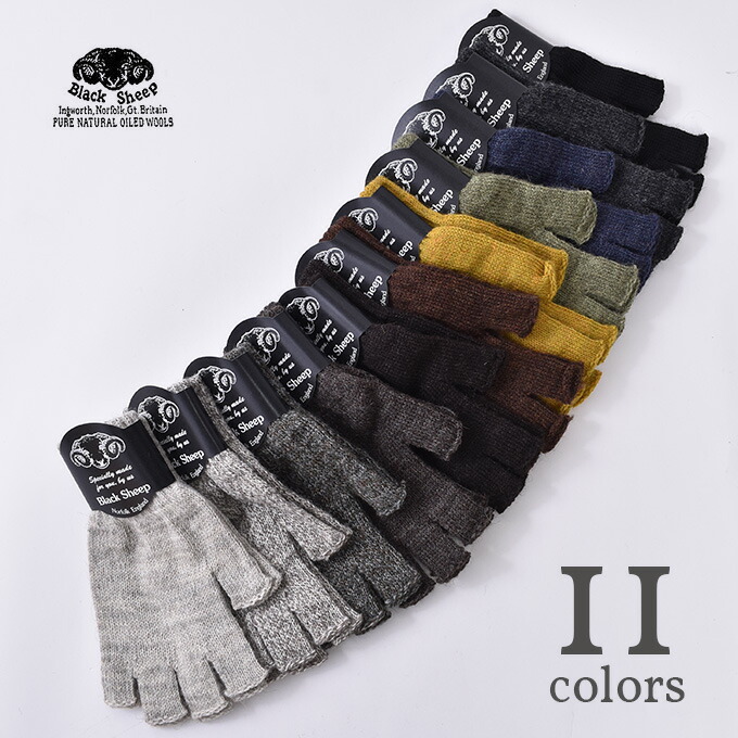 楽天市場】Black Sheep / WOOL FINGERLESS GLOVE (FMITT) ブラック