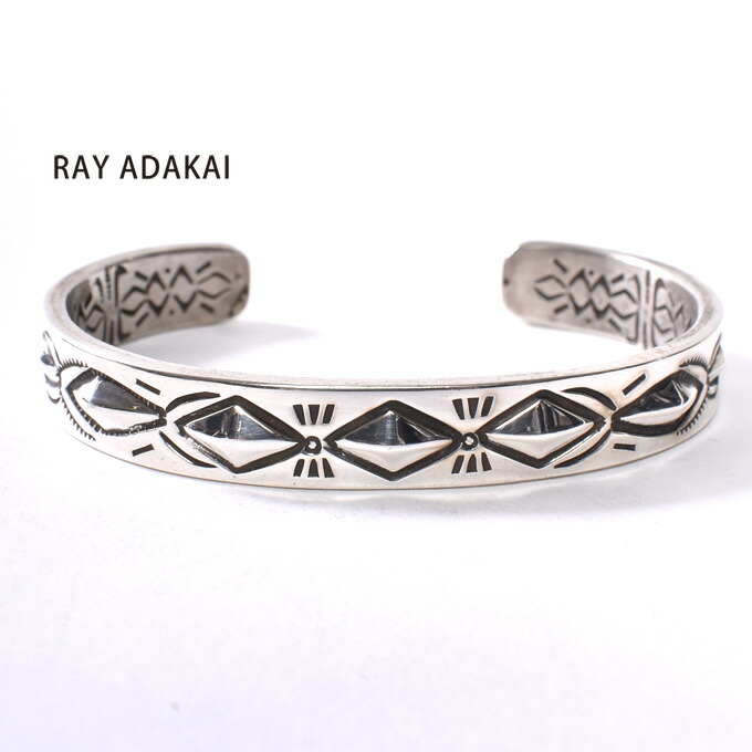楽天市場】ナバホ族【RAY ADAKAI】レイアダカイDouble Stamp Bracelet