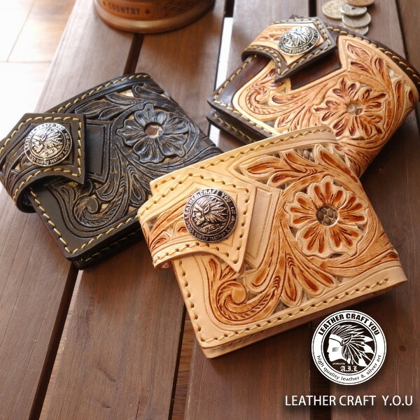 楽天市場】レザーウォレット ショートウォレット 革財布 透かし彫り