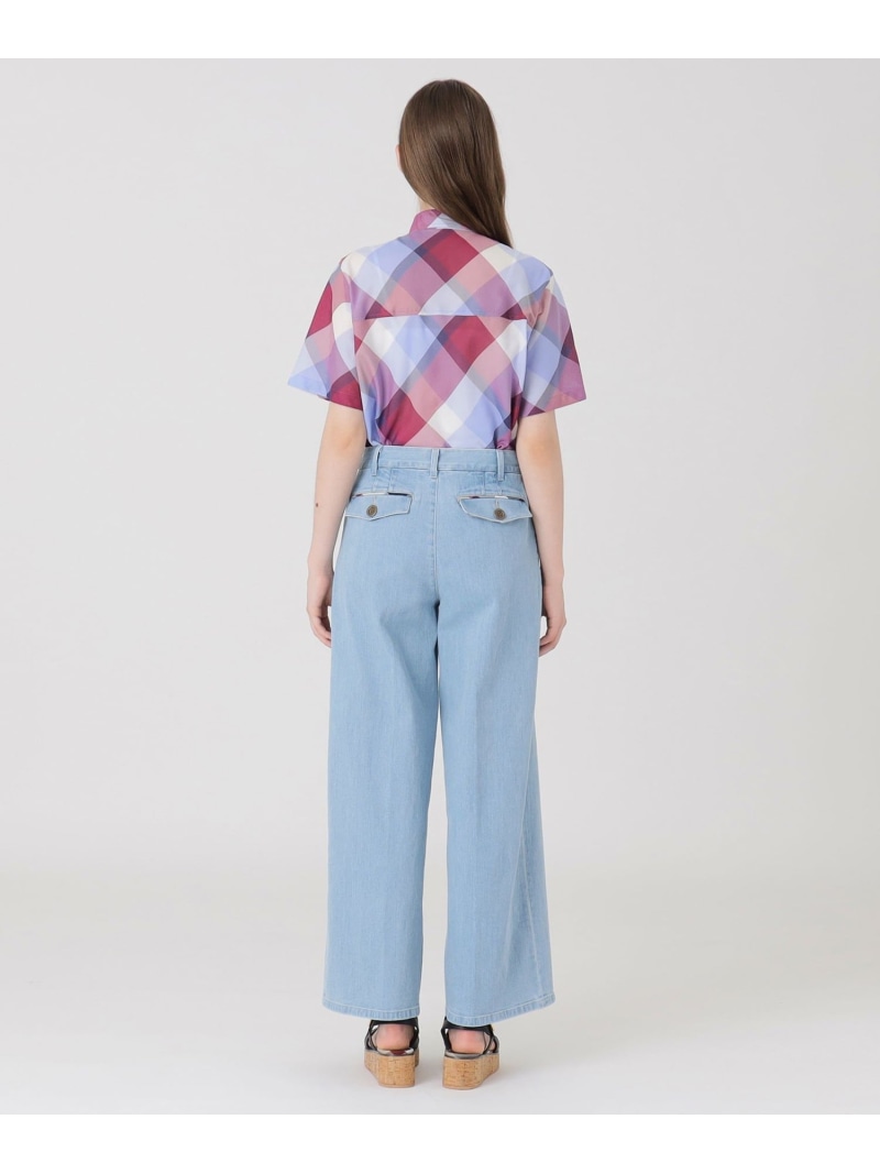 楽天市場】ストレッチデニムワイドパンツ BLUE LABEL CRESTBRIDGE