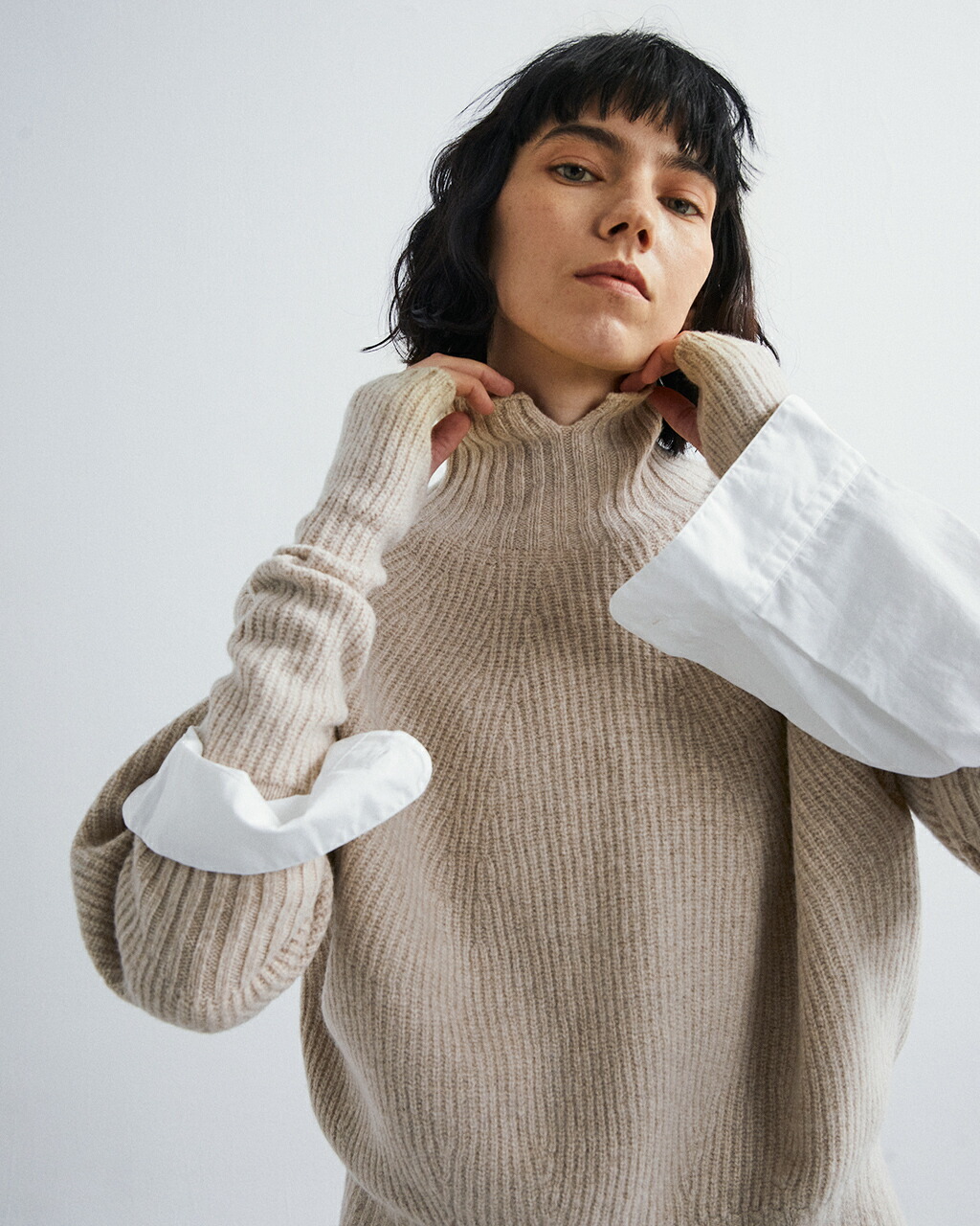 楽天市場】【SALE！20%OFF】アンフィル unfil ハイネック リブニット