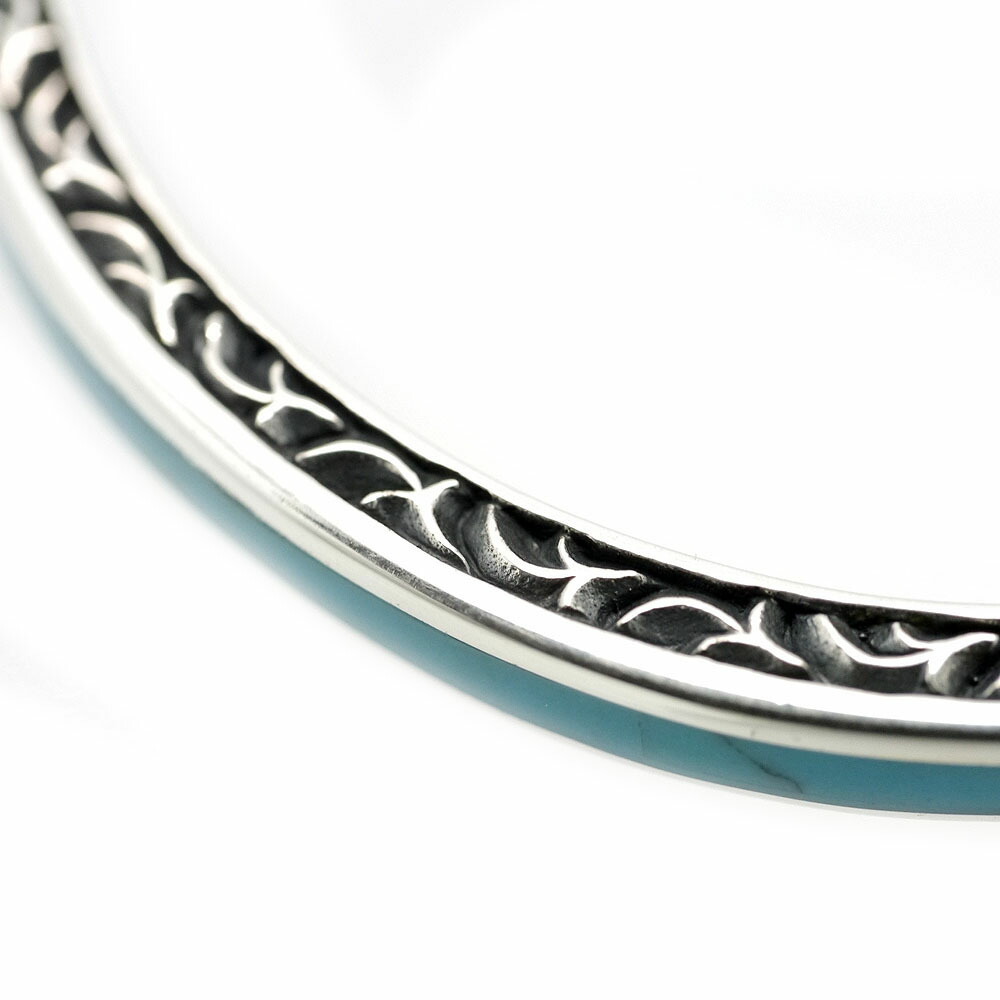 楽天市場】シルバー925 ターコイズ 細目 バングル メンズ se