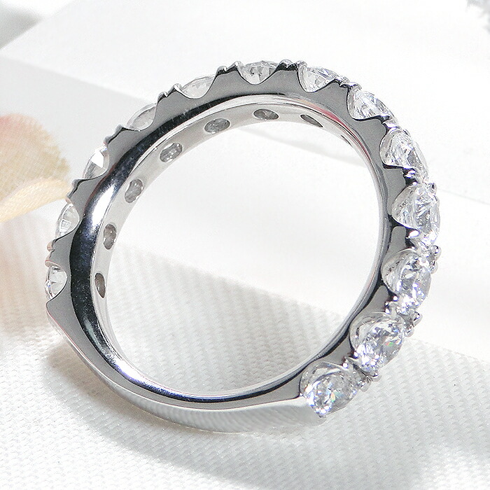 楽天市場】Pt950【2.00ct】ダイヤモンドハーフエタニティリング 【送料