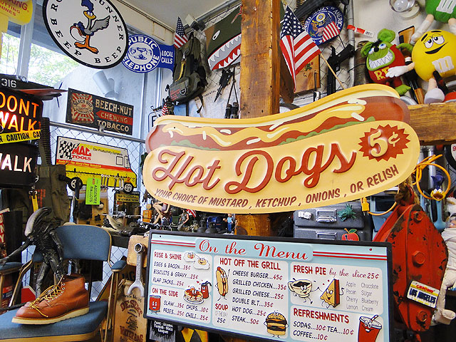 楽天市場】ビッグサイズ ホットドッグ エンボス ティンサイン 看板