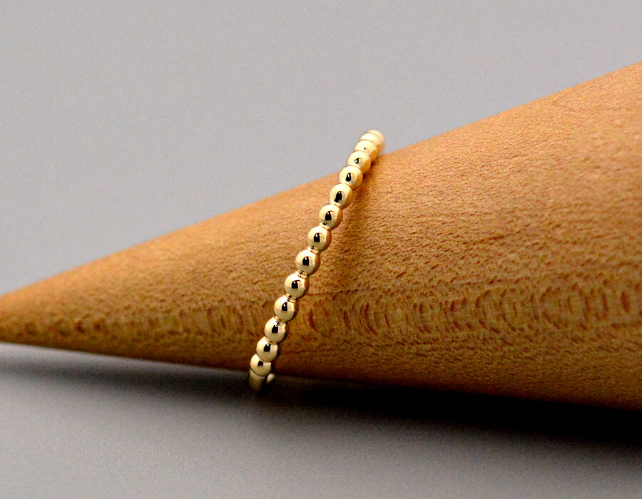 楽天市場】ハーフエタニティーボール リング2ミリK10K18PTホワイト