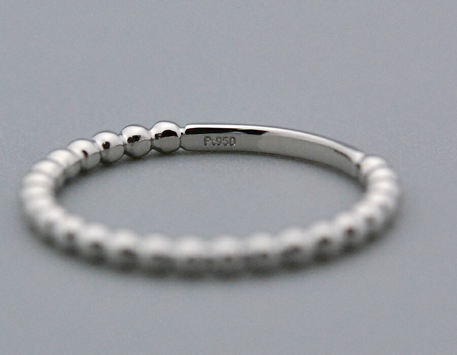 楽天市場】ハーフエタニティーボール リング2ミリK10K18PTホワイト
