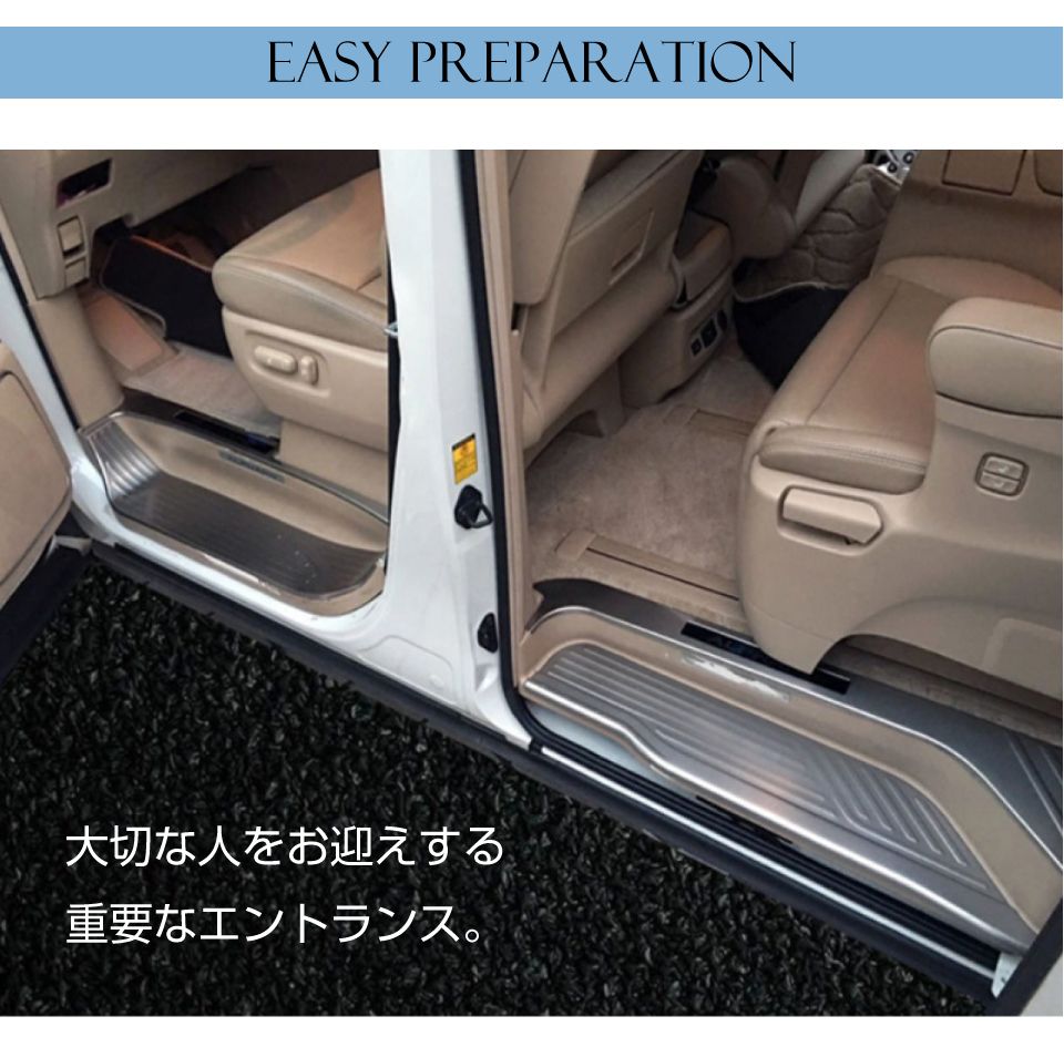 楽天市場】30系 アルファード ヴェルファイア ドアスカッフプレート