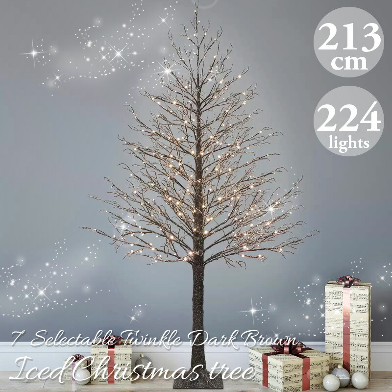 楽天市場】即納 クリスマス LEDライト付き アイスツリー 高さ213cm