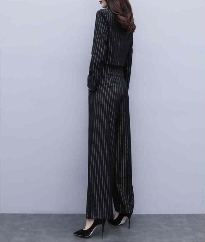 楽天市場】セットアップ パンツスーツ レディース ストライプ ワイド