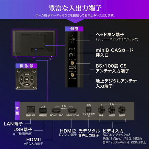 楽天市場】液晶テレビ J32CHS06 32インチ MAXZEN : DCMオンライン
