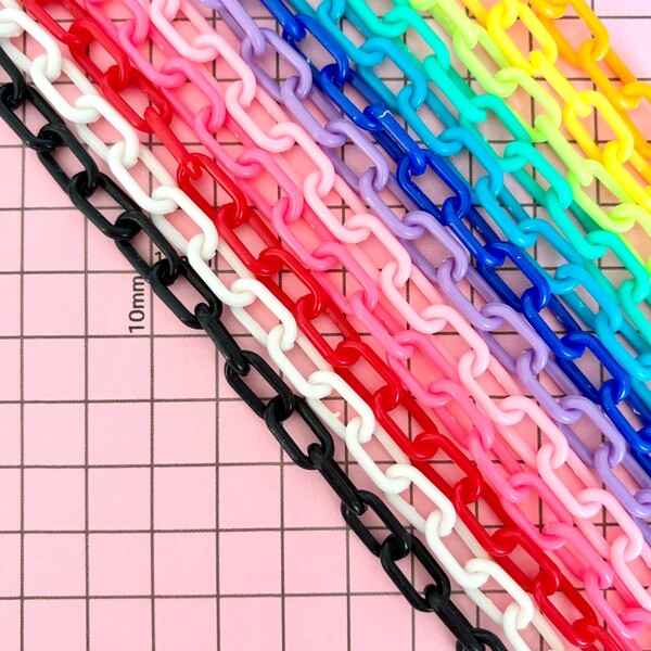 楽天市場】プラチェーン プラスチックチェーン チェーン 12色 ブロック