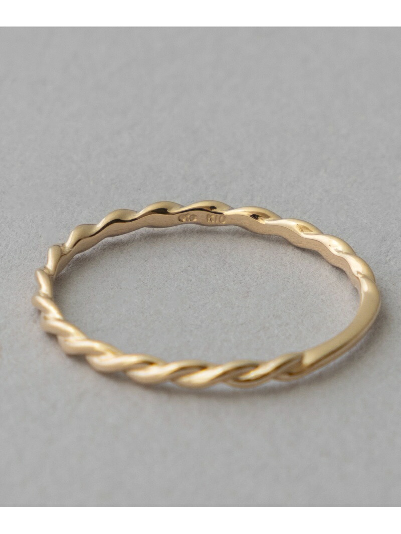 楽天市場】[レイヤード] K10YG ツイスト リング ete エテ アクセサリー