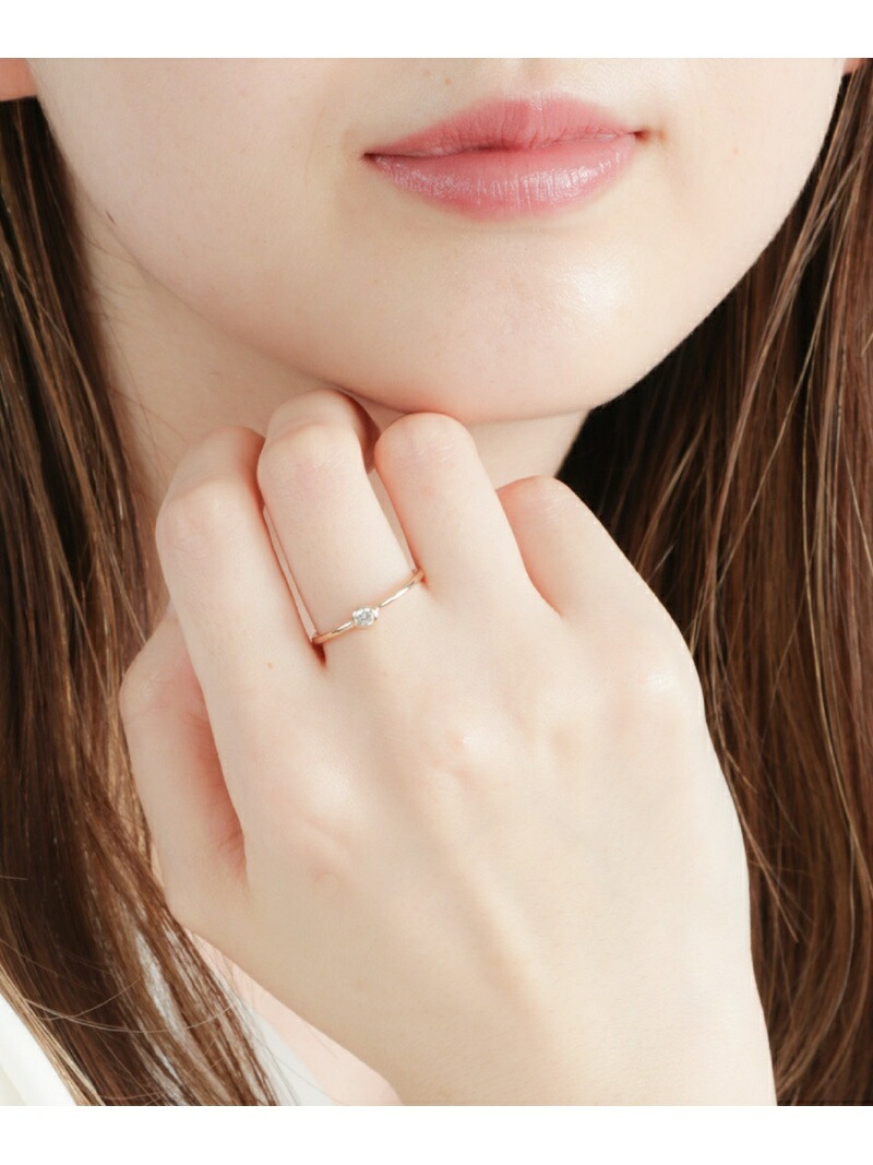 楽天市場】K18 ダイヤモンド 0.1ct リング「ブライト」 ete エテ